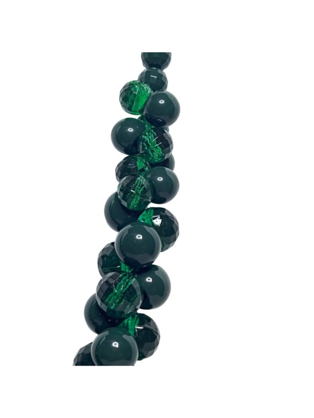 Green Acrylic Beaded Statement Necklace (6399) - Picture 4 of 7
